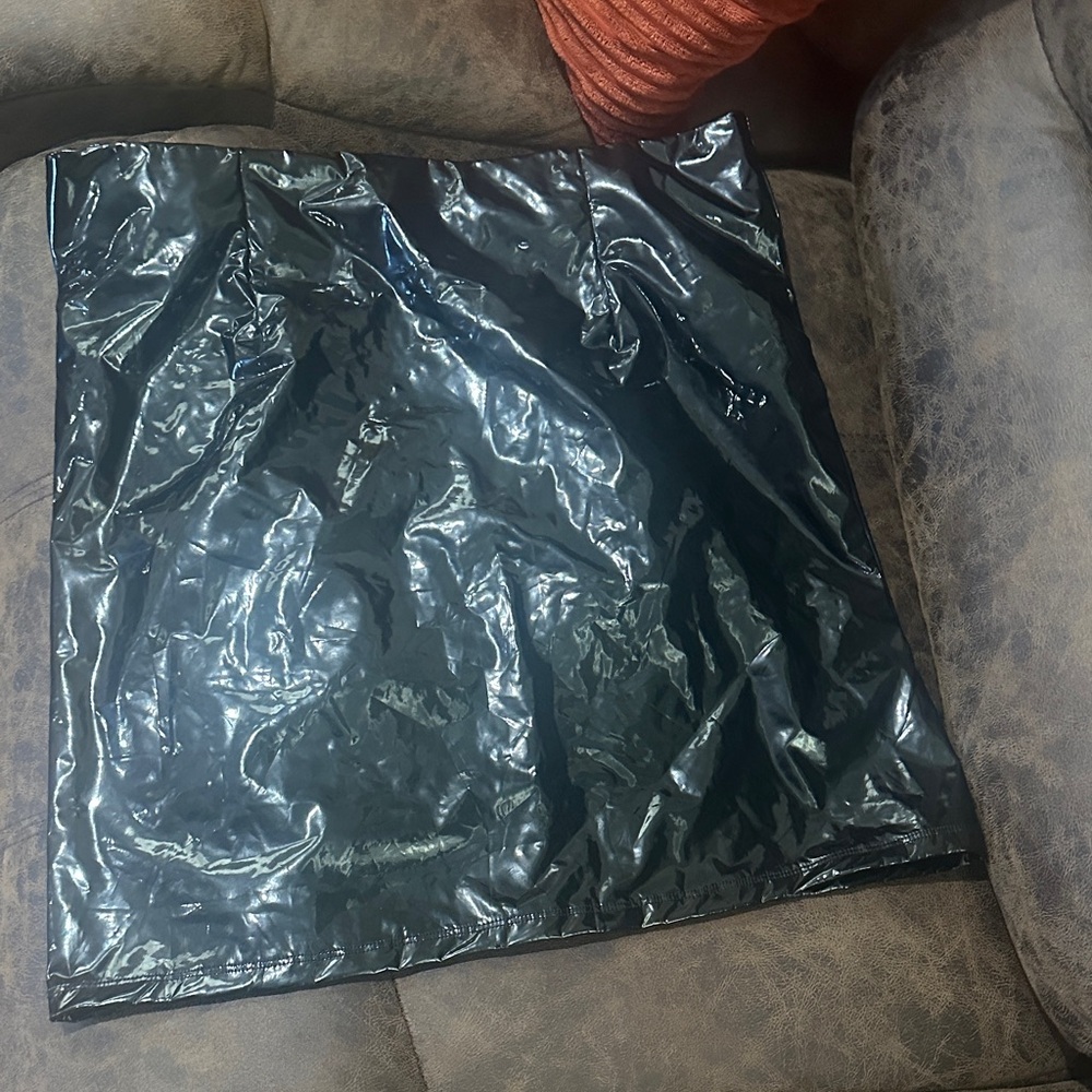 Black Shiny Tote Bag